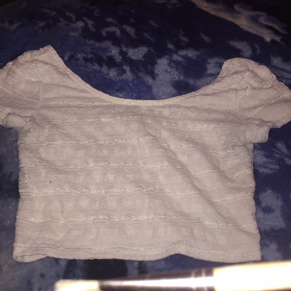 white crop top